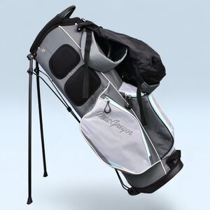 MacGregor Women’s Lightweight Stand Golf Bag Gray Teal 6 Way Top Dual Strap